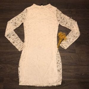 Beautiful white lace long sleeve dress